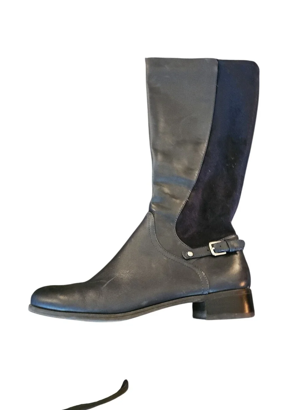 Nine West SymphonyVintage America Collection Leather Navy Blue Riding Boots  8.5